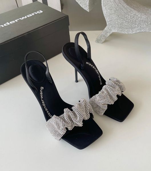 elegant a-wang women sandals shoes black pvc julie slip on high heels crystal strappy luxury party wedding lady nice footwear eu35-40
elegant a-wang women sandals shoes black pvc julie slip on high heels crystal strappy luxury party wedding lady nice footwear eu35-40
