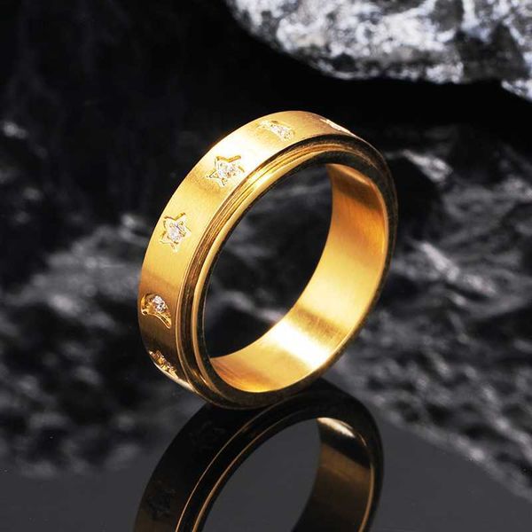 japan and south korea fashion new jewelry personality star moon rotating titanium steel ring alleviates anxiety i706, Silver
japan and south korea fashion new jewelry personality star moon rotating titanium steel ring alleviates anxiety i706, Silver
