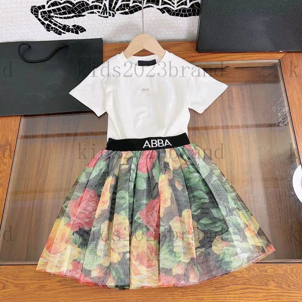 2023ss girls mesh dress sets high end kids drill t shirts with half wrinkle skirts two pieces sets designer children cotton dresses soft t s, White
2023ss girls mesh dress sets high end kids drill t shirts with half wrinkle skirts two pieces sets designer children cotton dresses soft t s, White