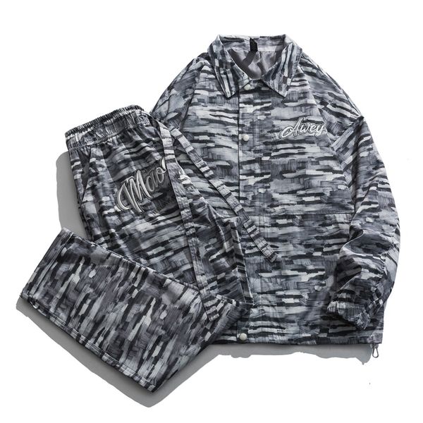 men's tracksuits street fashion doodleset polo collar single breasted sports jacket harajuku retro straight leg trousers clothing 23033, Gray
men's tracksuits street fashion doodleset polo collar single breasted sports jacket harajuku retro straight leg trousers clothing 23033, Gray