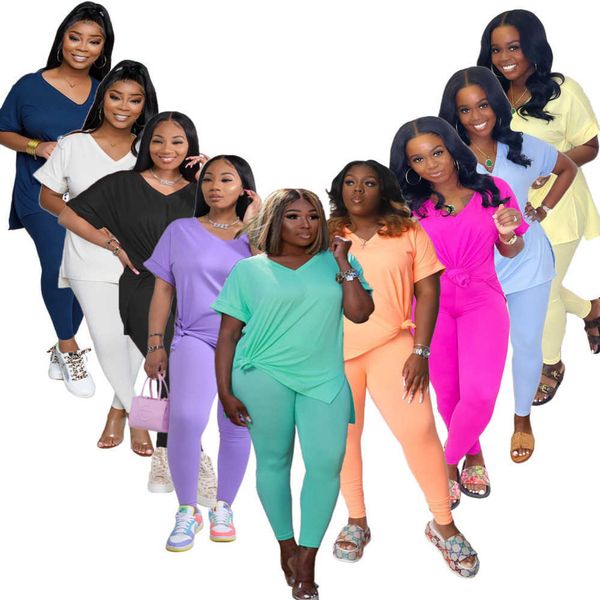 women's spring and summer solid color short sleeve pant suit new v-neck solid color loose simple casual two-piece suit, White
women's spring and summer solid color short sleeve pant suit new v-neck solid color loose simple casual two-piece suit, White