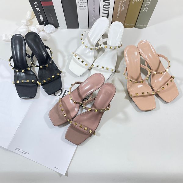 2023 fashion women pumps shoes casual designer gold leather studded spikes slingback high heels shoes, Black
2023 fashion women pumps shoes casual designer gold leather studded spikes slingback high heels shoes, Black