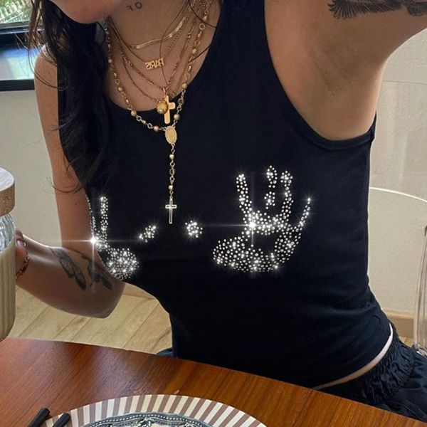 women's tshirt y2k handprinted crop women's summer sleeveless baby tshirt vintage grunge ultra thin tshirt 90's aesthetic got, White
women's tshirt y2k handprinted crop women's summer sleeveless baby tshirt vintage grunge ultra thin tshirt 90's aesthetic got, White