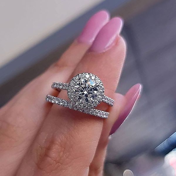 solitaire aaaaa zircon ring set silver color engagement wedding band rings for women bridal promise finger party jewelry gift, Slivery;golden
solitaire aaaaa zircon ring set silver color engagement wedding band rings for women bridal promise finger party jewelry gift, Slivery;golden