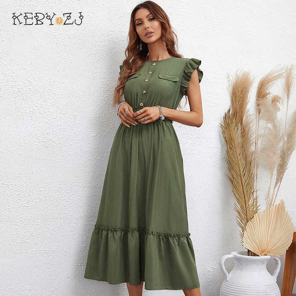 casual dresse's summer long female clothing sleeveless buttons design elastic waist maxi party elegant 230316, Black;gray
casual dresse's summer long female clothing sleeveless buttons design elastic waist maxi party elegant 230316, Black;gray