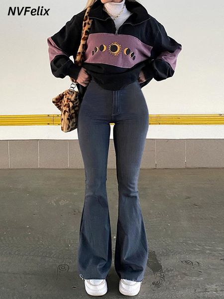 women's jeans flare wide leg jeans women's elastic high waist tight mom denim pants fashion oversized casual winter trousers stree, Blue
women's jeans flare wide leg jeans women's elastic high waist tight mom denim pants fashion oversized casual winter trousers stree, Blue
