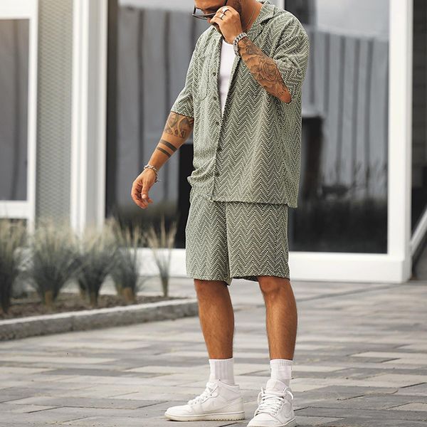 men's tracksuits vintage clothing two piece suit sportswear summer casual 2023 fashion buttonup lapel shirts and shorts set men streetw, Gray
men's tracksuits vintage clothing two piece suit sportswear summer casual 2023 fashion buttonup lapel shirts and shorts set men streetw, Gray