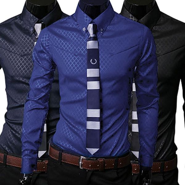 men's polos mens business shirt casual long sleeved male social dress s men argyle luxury style slim fit 230330, White;black
men's polos mens business shirt casual long sleeved male social dress s men argyle luxury style slim fit 230330, White;black