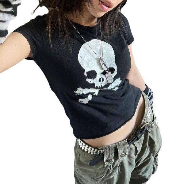 women's t-shirt women goth clothes y2k crop summer t shirts grunge 2000s trashy aesthetic short sleeve tees young girls streetwear 230, White
women's t-shirt women goth clothes y2k crop summer t shirts grunge 2000s trashy aesthetic short sleeve tees young girls streetwear 230, White