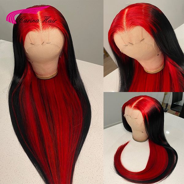 180% red highlight lace front wigs brazilian hair straight wig transparent lace wigs preplucked synthetic for women, Black
180% red highlight lace front wigs brazilian hair straight wig transparent lace wigs preplucked synthetic for women, Black