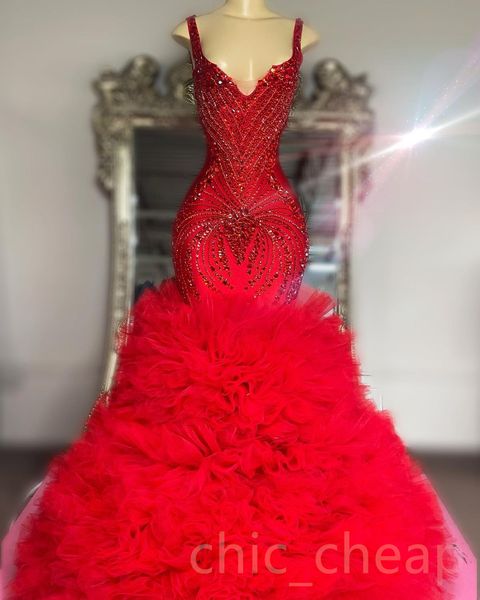 2023 arabic aso ebi red mermaid prom dress beaded crystals tiers tulle evening formal party second reception birthday engagement gowns dress, Black
2023 arabic aso ebi red mermaid prom dress beaded crystals tiers tulle evening formal party second reception birthday engagement gowns dress, Black