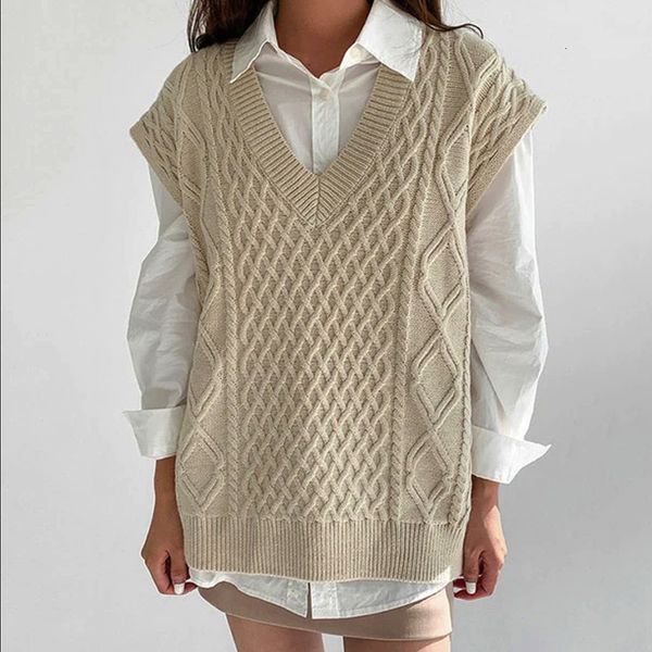 women's vests knitted v-neck women's sweater tank zipper design twisted casual loose women's tank sleeveless fashion 230330, Black;white
women's vests knitted v-neck women's sweater tank zipper design twisted casual loose women's tank sleeveless fashion 230330, Black;white