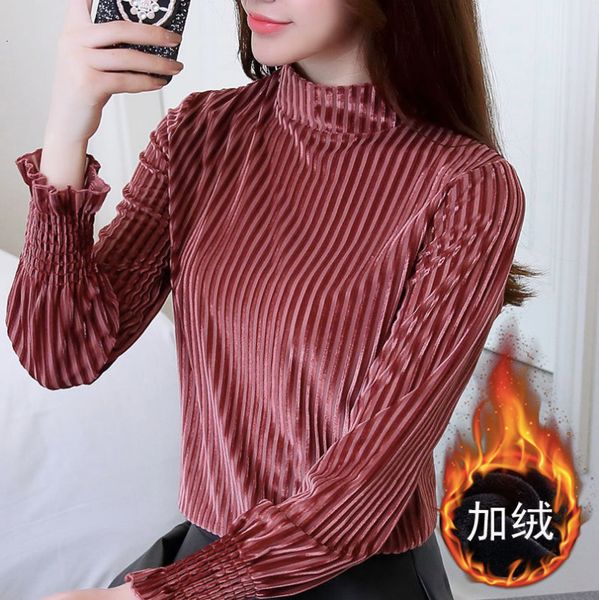 women's polo's loose thick velvet bottoming female gold shirt winter warm flocking solid blouse femina blusa size 5xl 230330, White
women's polo's loose thick velvet bottoming female gold shirt winter warm flocking solid blouse femina blusa size 5xl 230330, White