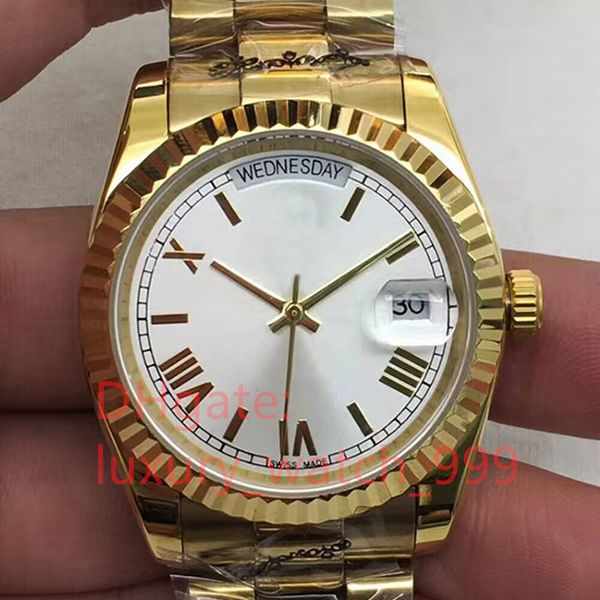 fashion men's watch 18k gold band 41mm classic roman digital dial 904l stainless steel fully automatic mechanical 2813 movement 228238, Slivery;brown
fashion men's watch 18k gold band 41mm classic roman digital dial 904l stainless steel fully automatic mechanical 2813 movement 228238, Slivery;brown