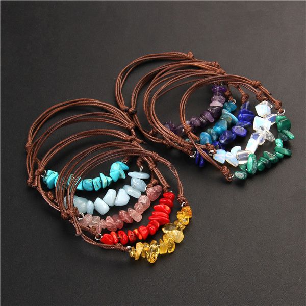irregular natural crystal stone bracelet braided leather brown rope amethyst lapis lazuli bracelets jewelry for women, Black
irregular natural crystal stone bracelet braided leather brown rope amethyst lapis lazuli bracelets jewelry for women, Black