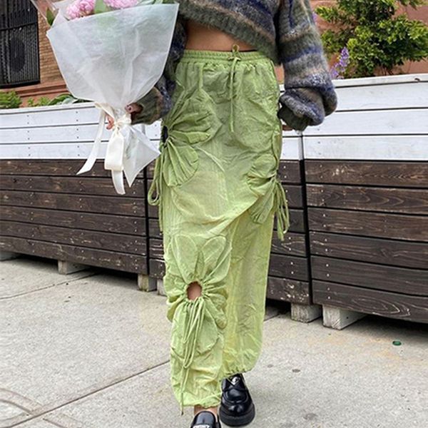 skirts female vintage cargo solid color elastic high waist flower drawstring hollow out skirt fashion streetwear green 230330, Black
skirts female vintage cargo solid color elastic high waist flower drawstring hollow out skirt fashion streetwear green 230330, Black