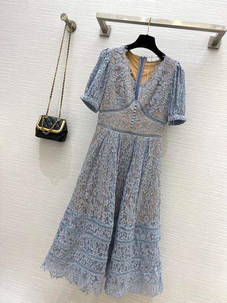 lace dress group stripes decorative blue lace dress bubble sleeve wrapped waist slim spring/summer 2023 new v-neck short sleeve dress, Black;gray
lace dress group stripes decorative blue lace dress bubble sleeve wrapped waist slim spring/summer 2023 new v-neck short sleeve dress, Black;gray