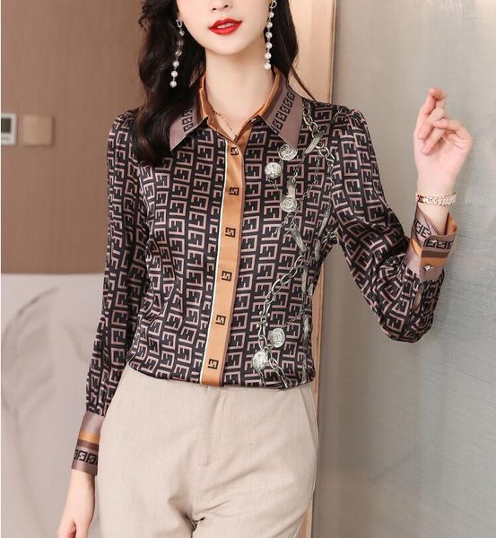 women's blouses spring long sleeve letter print elegant shirt for woman blouse clothing, White
women's blouses spring long sleeve letter print elegant shirt for woman blouse clothing, White