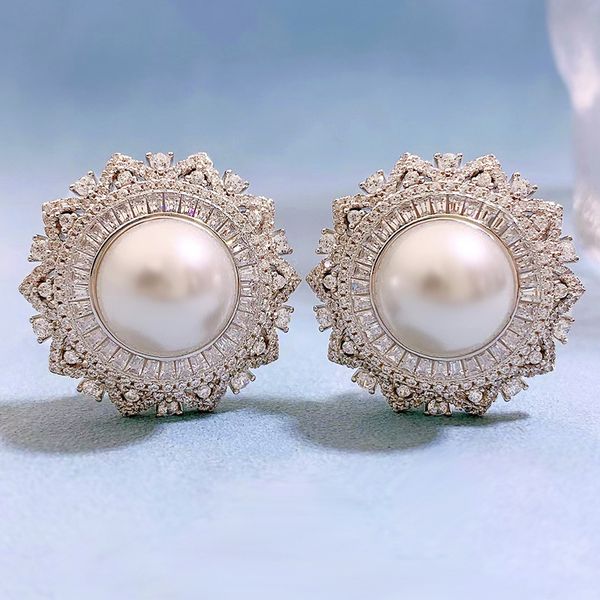 valuable pearl diamond stud earring 925 sterling silver engagement wedding earrings for women bridal party jewelry gift
valuable pearl diamond stud earring 925 sterling silver engagement wedding earrings for women bridal party jewelry gift
