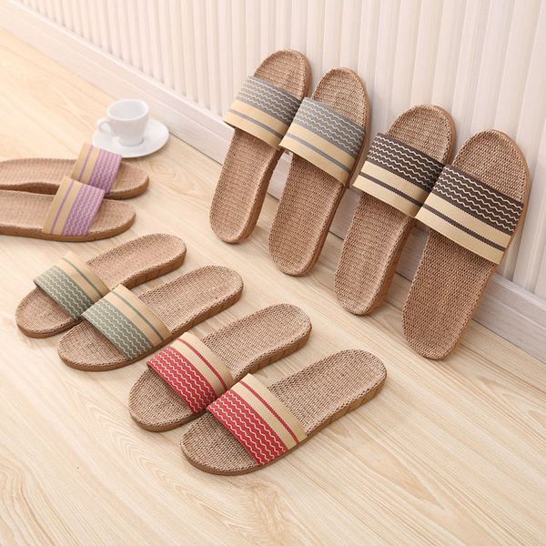 slippers flax women summer household indoor floor shoes linen home bohemia style fashion platform sandals y 230329, Black 
slippers flax women summer household indoor floor shoes linen home bohemia style fashion platform sandals y 230329, Black