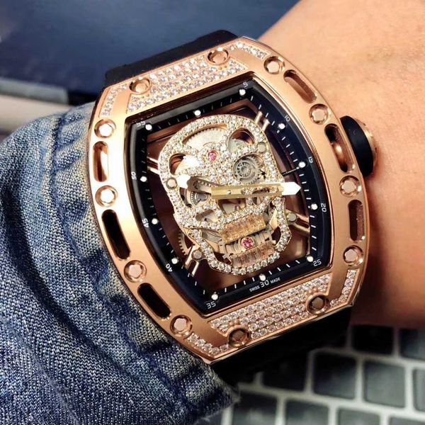 milles watch business leisure men's fully automatic mechanical watch skull head full of stars with diamond tape personalized fashion gl, Slivery;golden
milles watch business leisure men's fully automatic mechanical watch skull head full of stars with diamond tape personalized fashion gl, Slivery;golden
