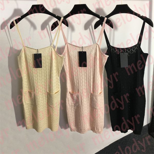 women sling dress summer knit skirts fashion hollow plaid sleeveless dress ladies a line dress, Black
women sling dress summer knit skirts fashion hollow plaid sleeveless dress ladies a line dress, Black