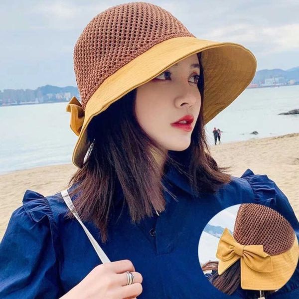 wide brim hats summer women's bucket hat foldable basin sunscreen cap bow hollow stitching panama hat outdoor uv protection sun hat p23, Blue;gray
wide brim hats summer women's bucket hat foldable basin sunscreen cap bow hollow stitching panama hat outdoor uv protection sun hat p23, Blue;gray