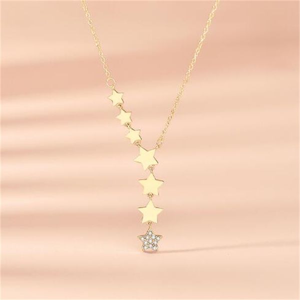 european and american gold multi star zircon pendant necklaces women's beidou seven star necklace fashion jewelry gift ab1140, Silver
european and american gold multi star zircon pendant necklaces women's beidou seven star necklace fashion jewelry gift ab1140, Silver