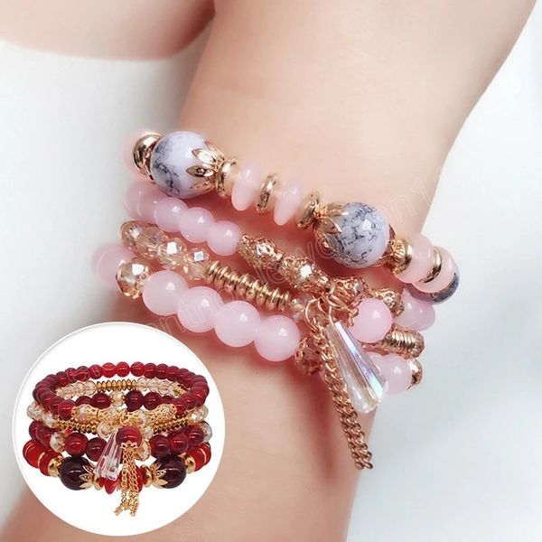 4pcs/set bohemian style bracelets multi-layer beaded bracelets for women girls crystal bracelet fashion party jewelry gifts, Golden;silver
4pcs/set bohemian style bracelets multi-layer beaded bracelets for women girls crystal bracelet fashion party jewelry gifts, Golden;silver