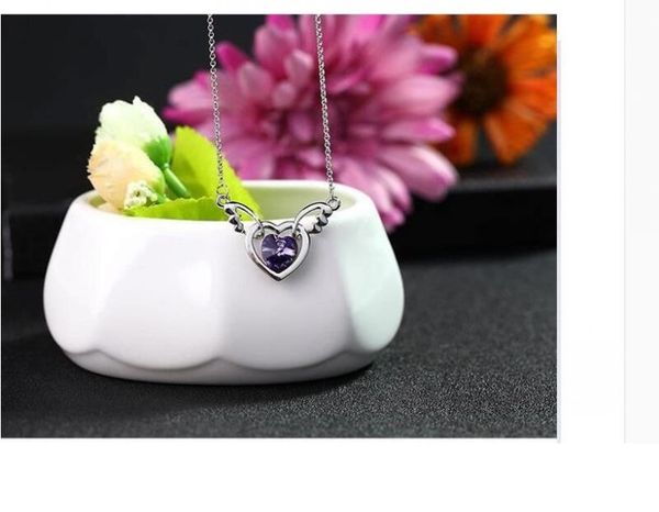 5 sets angel's wings heart shape pendant necklace inlaid rhinestone crystal twinkle decorate adjeustable length plating white k noble w, Silver
5 sets angel's wings heart shape pendant necklace inlaid rhinestone crystal twinkle decorate adjeustable length plating white k noble w, Silver