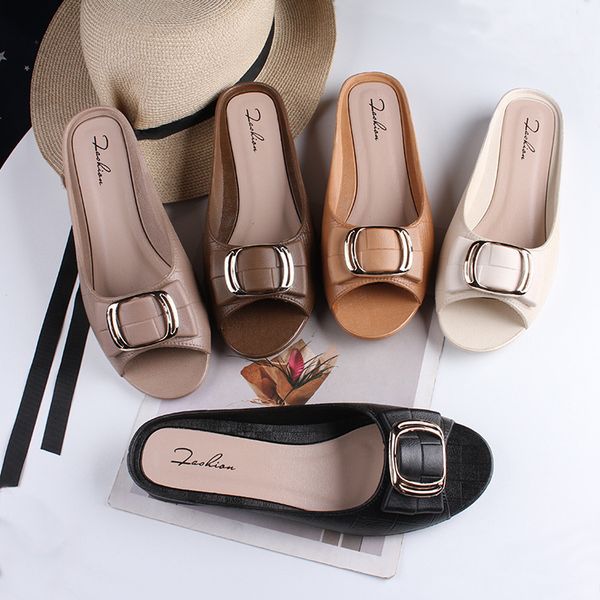 slippers women summer square buckle casual peep toe beach shoes fashion flat chunky heels sandalias zapatillas mujer 230329, Black
slippers women summer square buckle casual peep toe beach shoes fashion flat chunky heels sandalias zapatillas mujer 230329, Black