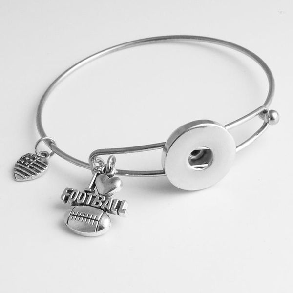 designer jewelry bangle football baseball soccer cheer metal snap button bracelet for women gift 569, Black
designer jewelry bangle football baseball soccer cheer metal snap button bracelet for women gift 569, Black