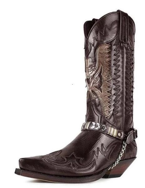 boots winter men's mid-calf retro faux leather western cowboy males pointed toe outdoor cool motorcycle shoes 230330, Black
boots winter men's mid-calf retro faux leather western cowboy males pointed toe outdoor cool motorcycle shoes 230330, Black