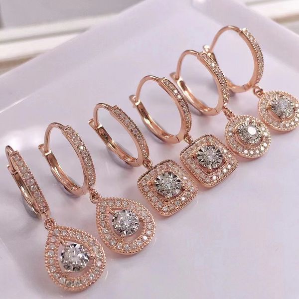 18k rose gold dangle earring aaaaa zrcon party wedding drop earrings for women bridal engagment promise jewelry gift, Golden;silver
18k rose gold dangle earring aaaaa zrcon party wedding drop earrings for women bridal engagment promise jewelry gift, Golden;silver