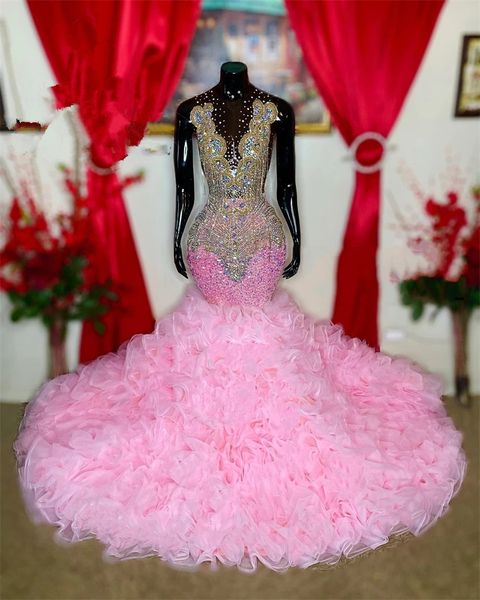 pink o neck long prom dresses for black girls sparkly sequined tiered ruffles skirt evening gown beaded crystal robe de
pink o neck long prom dresses for black girls sparkly sequined tiered ruffles skirt evening gown beaded crystal robe de