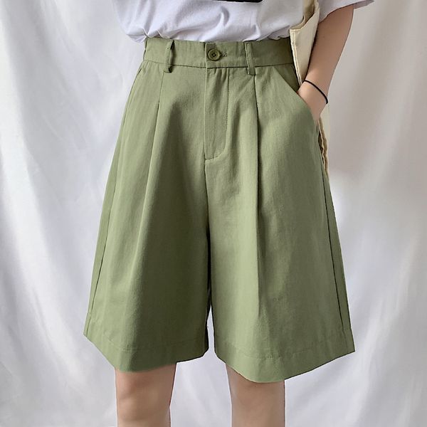 women's shorts women's bermuda shorts cotton high waist wide leg front pleated shorts 230330, White;black
women's shorts women's bermuda shorts cotton high waist wide leg front pleated shorts 230330, White;black
