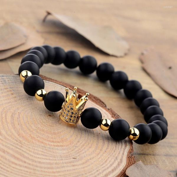 designer jewelry strand trendy black matte stone pave cz crown charm bracelet for men women jewelry wholesale pulseira hombres
designer jewelry strand trendy black matte stone pave cz crown charm bracelet for men women jewelry wholesale pulseira hombres