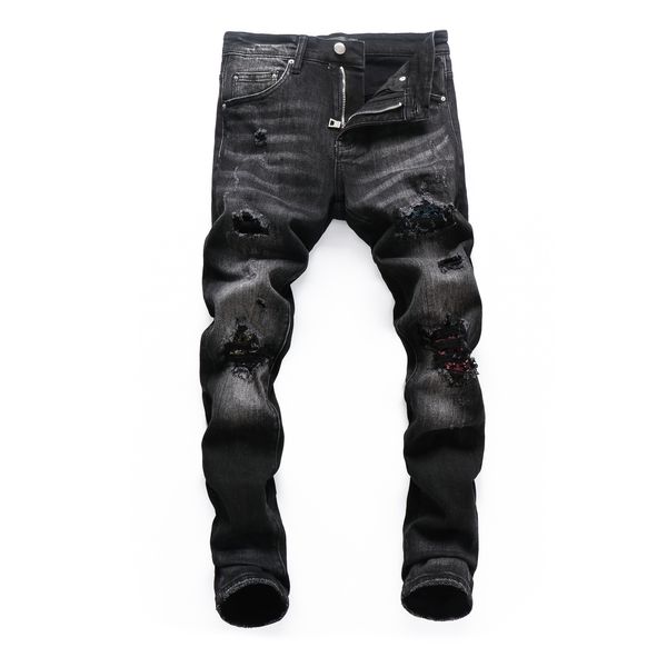 men's distressed ripped skinny jeans mens jeans slim motorcycle moto biker causal mens denim pants hip hop men jeans188, Blue
men's distressed ripped skinny jeans mens jeans slim motorcycle moto biker causal mens denim pants hip hop men jeans188, Blue