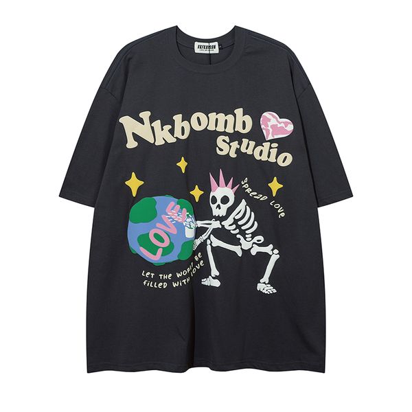 letter foam short sleeve cotton tees streetwear patchwork casual oversized tshirts o neck loose, Black;brown
letter foam short sleeve cotton tees streetwear patchwork casual oversized tshirts o neck loose, Black;brown