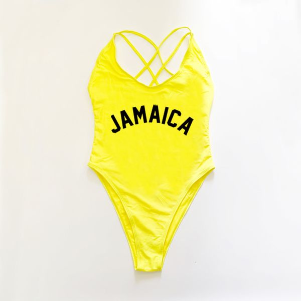 women's swimwear plus size swimwear jamaica letter print swimwear women's high cut cross back swimwear beach suit monokini bikini, White;black
women's swimwear plus size swimwear jamaica letter print swimwear women's high cut cross back swimwear beach suit monokini bikini, White;black