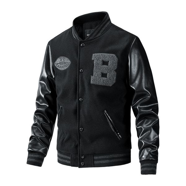 men's jackets men's baseball jacket bomber jacket autumn winter clothing leather cover thin cotton coat size m-3xl 230330, Black;brown
men's jackets men's baseball jacket bomber jacket autumn winter clothing leather cover thin cotton coat size m-3xl 230330, Black;brown