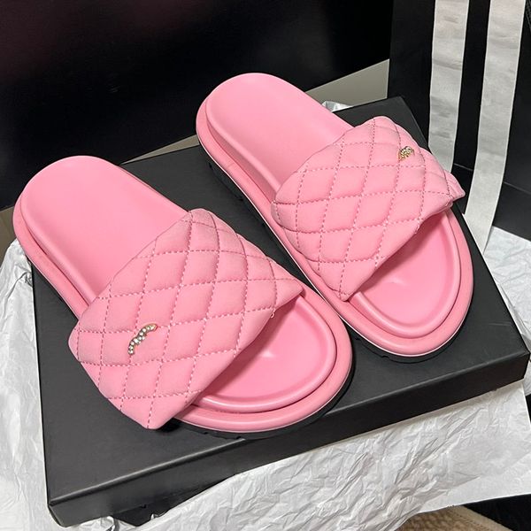 womens platform heels slippers designer quilted texture slip on sandals ladies slides classic fuchsia pink green mule luxury rubber sole non, Black
womens platform heels slippers designer quilted texture slip on sandals ladies slides classic fuchsia pink green mule luxury rubber sole non, Black