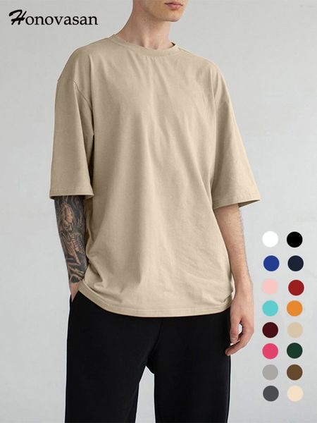 mens tshirts honovasan oversized 100% cotton t shirts summer solid oneck short sleeve tees women trendy loose basic streetwear 230330, White;black
mens tshirts honovasan oversized 100% cotton t shirts summer solid oneck short sleeve tees women trendy loose basic streetwear 230330, White;black