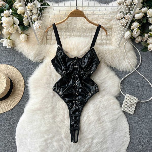 nxy fashion pu leather bodysuits strap v neck cross design slim rompers ladies chain mesh backless playsuits 230328, Black;white
nxy fashion pu leather bodysuits strap v neck cross design slim rompers ladies chain mesh backless playsuits 230328, Black;white