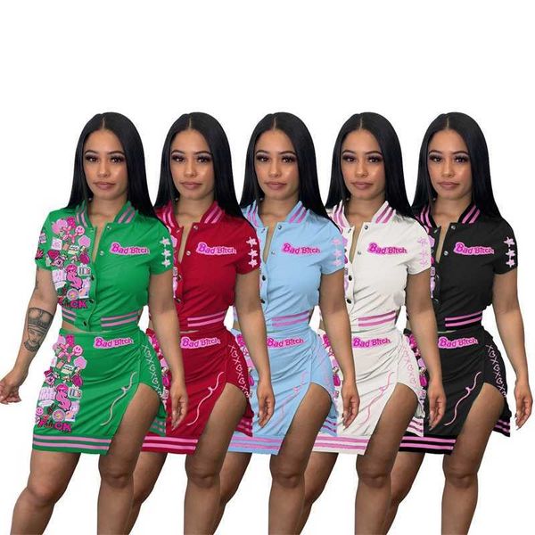 2023 new women clothing tracksuits mini skirts stand neck two piece outfits button threaded printing personalized dress set, White
2023 new women clothing tracksuits mini skirts stand neck two piece outfits button threaded printing personalized dress set, White