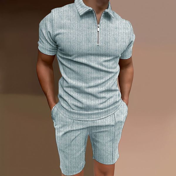 men's tracksuits 2023 casual golf suit summer simple striped print polo shirt short sleeve and shorts sports 230330, Gray
men's tracksuits 2023 casual golf suit summer simple striped print polo shirt short sleeve and shorts sports 230330, Gray