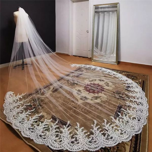 white 3m long wedding veils with lace applique edge one layer round cathedral length veils with comb bridal veil 2023, Black
white 3m long wedding veils with lace applique edge one layer round cathedral length veils with comb bridal veil 2023, Black