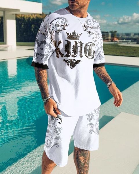 men s tracksuits summer print king t shirt for men beach short sleeve shirts two piece male tracksuit harajuku clothing set chandals man 230, Gray
men s tracksuits summer print king t shirt for men beach short sleeve shirts two piece male tracksuit harajuku clothing set chandals man 230, Gray