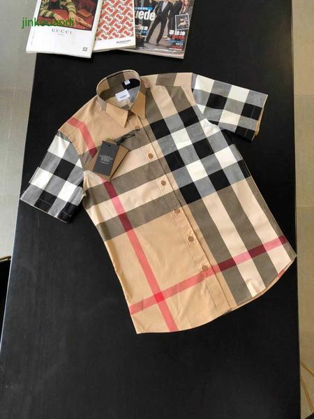 burbersys summer new men's pocket large plaid short sleeve shirt classic cotton fashion oversized j7nt, White;black
burbersys summer new men's pocket large plaid short sleeve shirt classic cotton fashion oversized j7nt, White;black