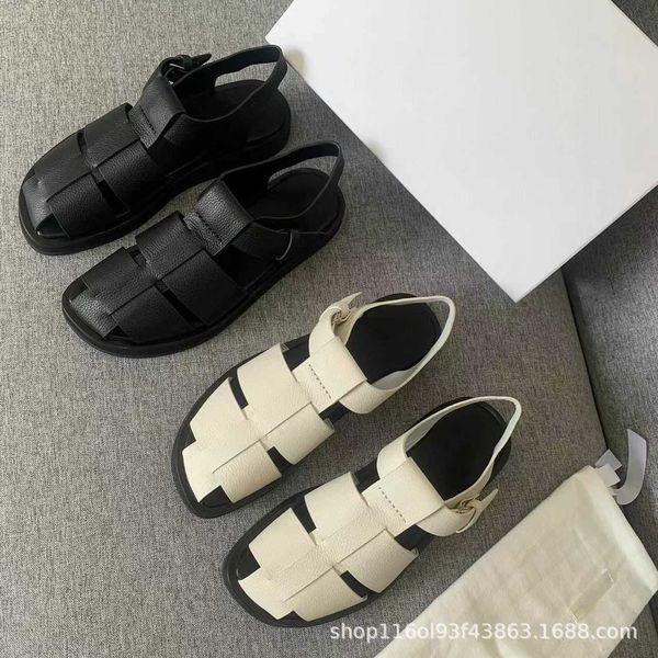 the row the * row woven hollow out pig cage thick sole sandals genuine cow leather summer new casual flat bottom roman shoes for women 9uk9, Black
the row the * row woven hollow out pig cage thick sole sandals genuine cow leather summer new casual flat bottom roman shoes for women 9uk9, Black